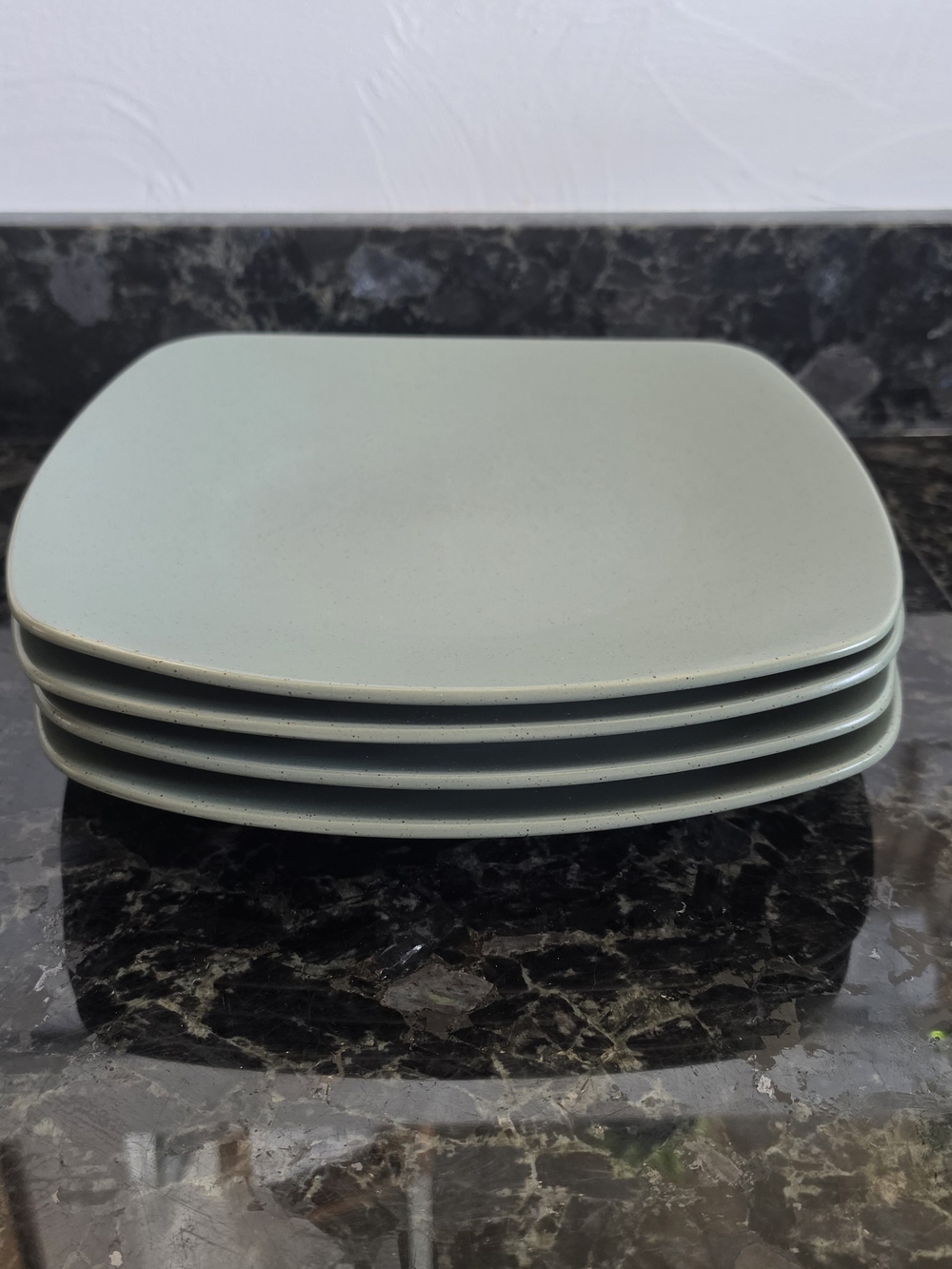 Discontinued Noritake Set Of 4 Solid Dinner Plate, Square, 10 3/4"